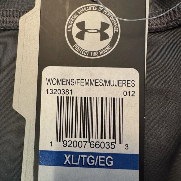 Under Armour Heat Gear Compression Leggings Womens Ankle Gray White Zip XL NWT - Picture 3 of 16